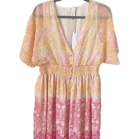 NWT House of Harlow 1960 Floral Metallic Maxi Dress - Picture 16 of 16